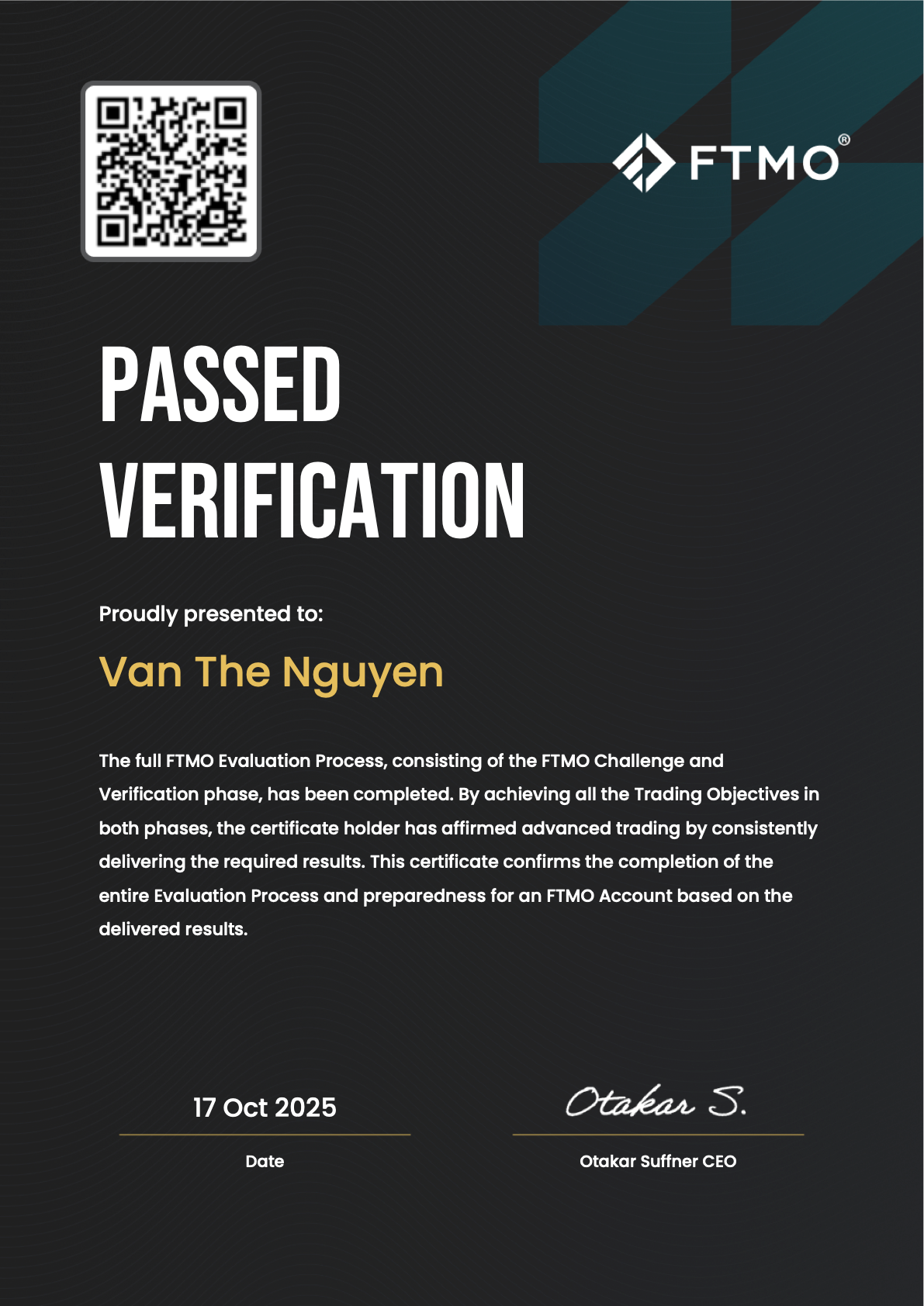 FTMO Verification